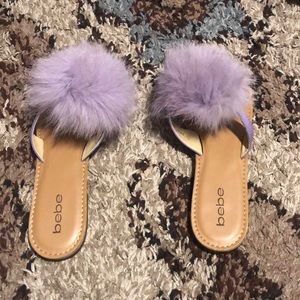 bebe katerina pom pom thong flat sandals